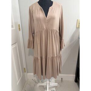 Shannon Passero Dusty Rose Ruffled Sleeve Dress Size S/P